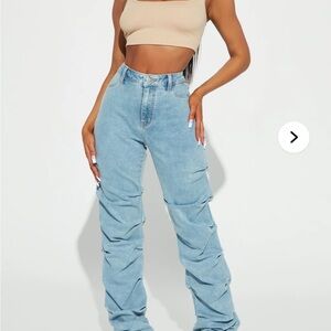 Fashion Nova Light Blue Flare Jeans